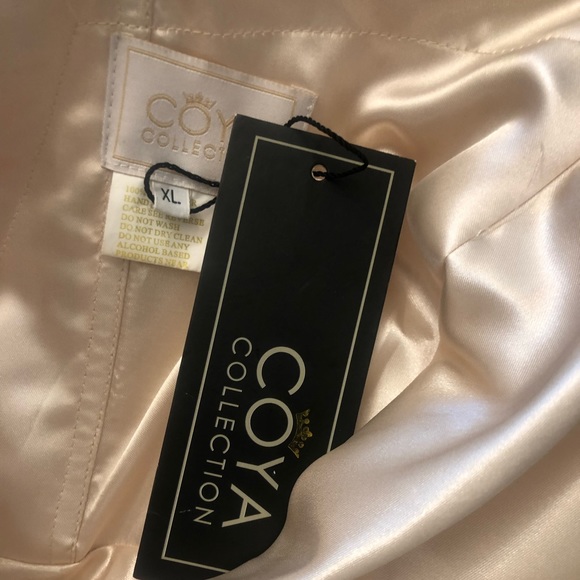 NWT Beautiful Strapless Lace Up Back A-Line Evening Gown by Coya Collection SzXL - Picture 5 of 9